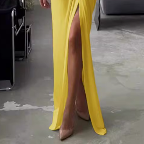 NVOHA Deep V Slip Evening Dress Gown