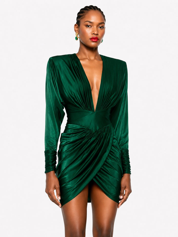 PEIVO Deep V Evening Dress Gown