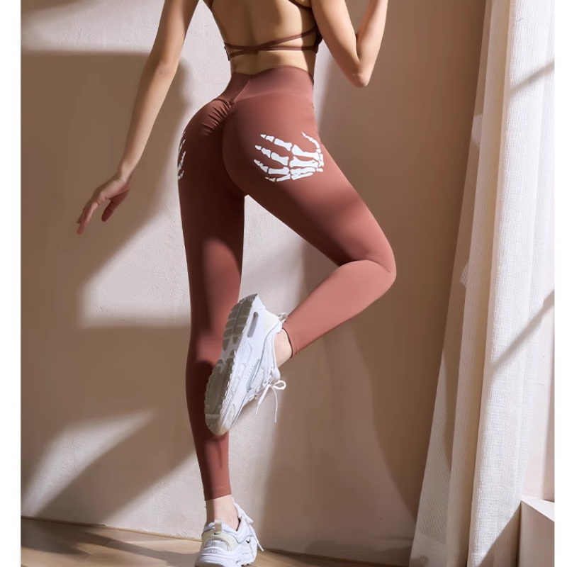 PELDA Yoga Pilates Printed Fitted Stretch Leggings