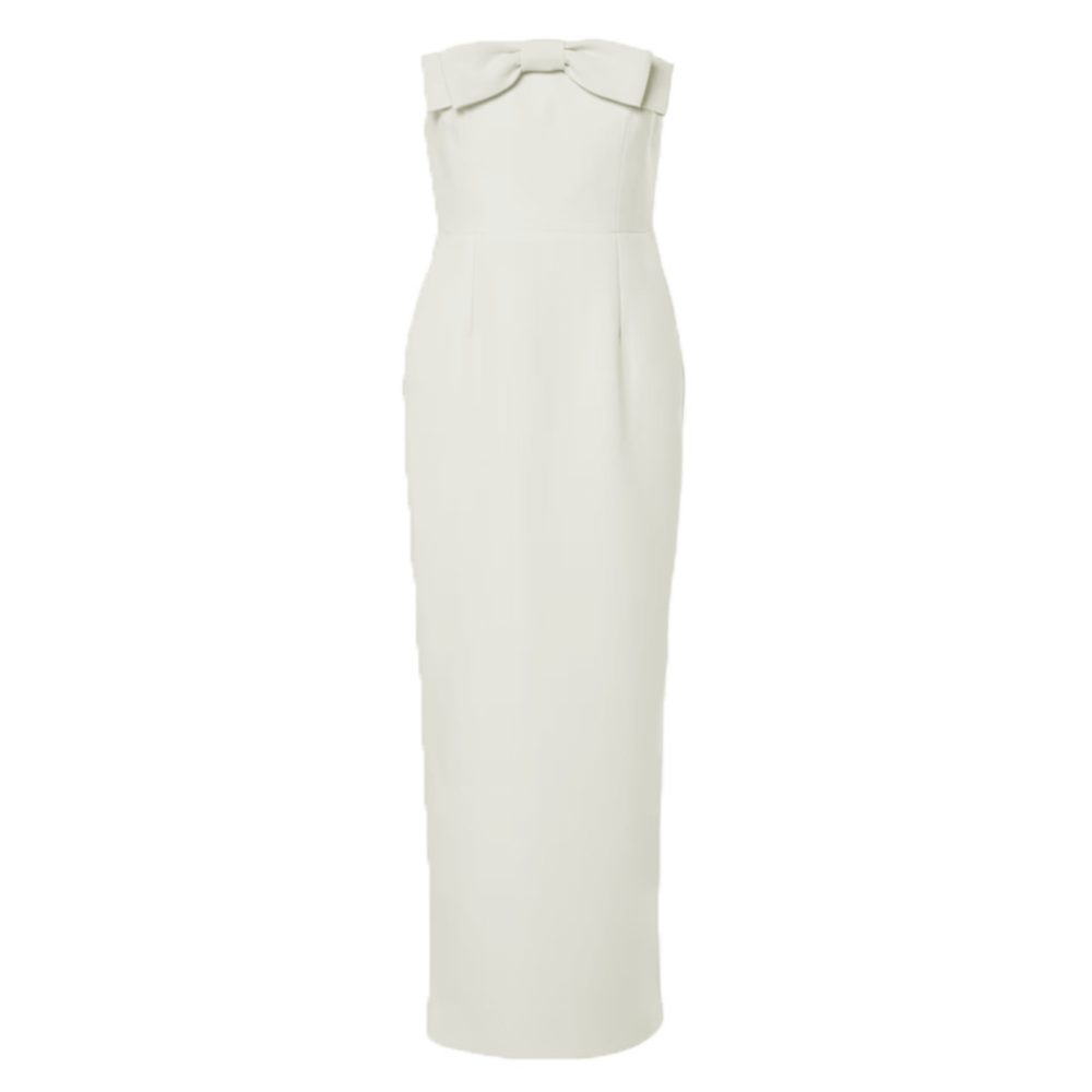 White PEROC Bow Tube Evening Dress Gown | i The Label CUSTOM MY SIZE White PEROC Bow Tube Evening Dress Gown | i The Label CUSTOM MY SIZE