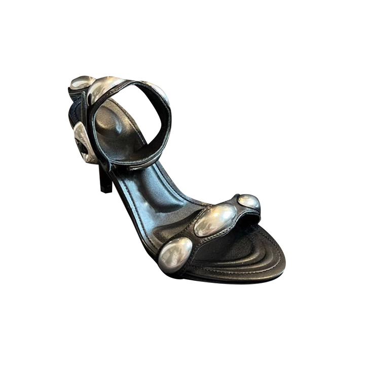 PETRU Metal Embellished Mid Heel Sandals