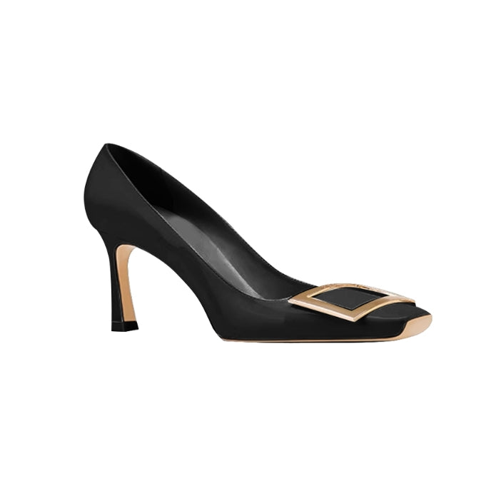 PUCRI Buckled Mid Heel Pumps - 4.5cm