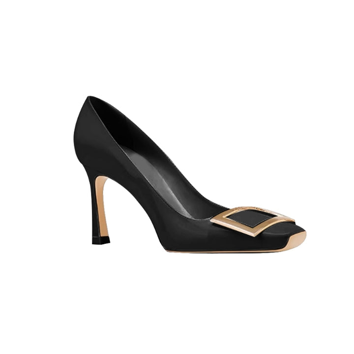 PUCRI Buckled Mid Heel Pumps - 7cm