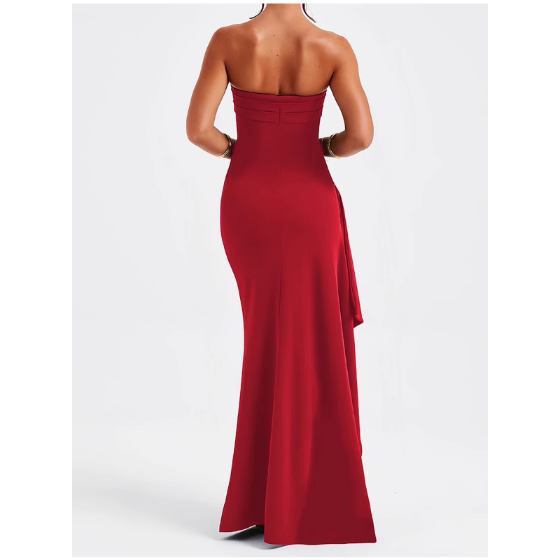 PUNCA Ruffled Tube Evening Dress Gown