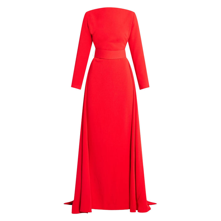 QAICE Long Sleeves Evening Dress Gown