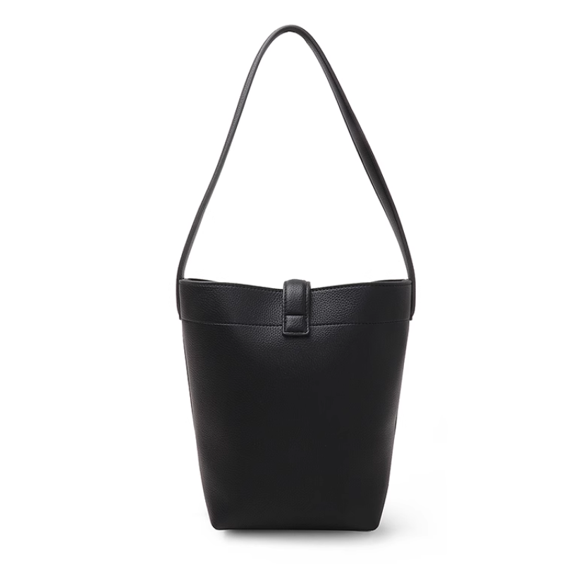 QAITV Metal Lock Bucket Bag
