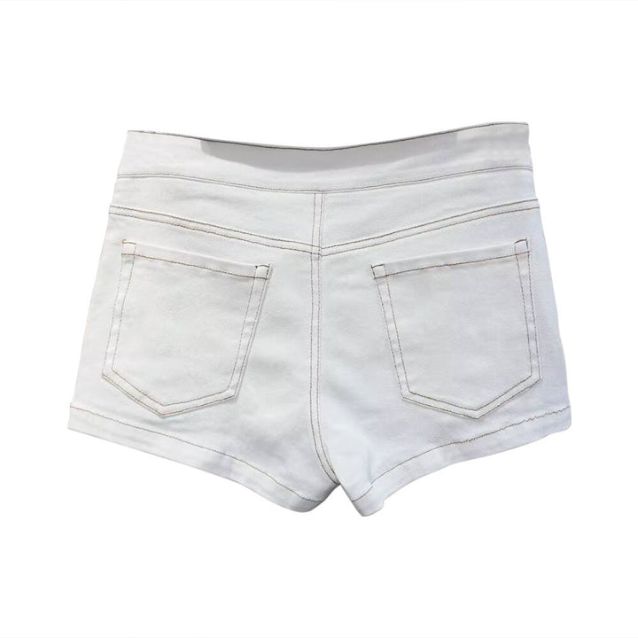 QEVRU Button Mini Skirt