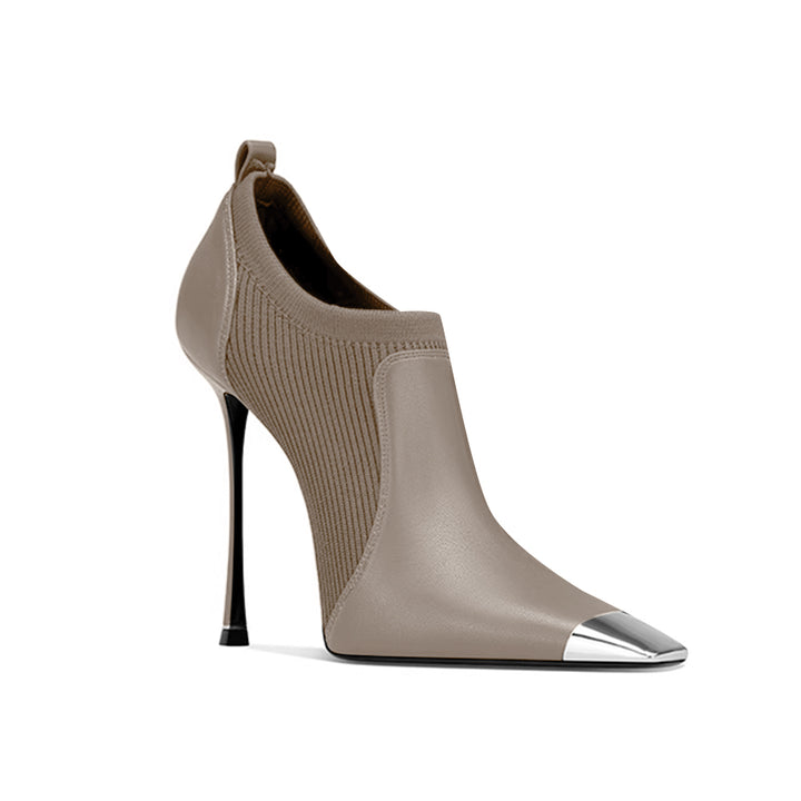 QUVCE Metal-Plated High Heels - 10cm