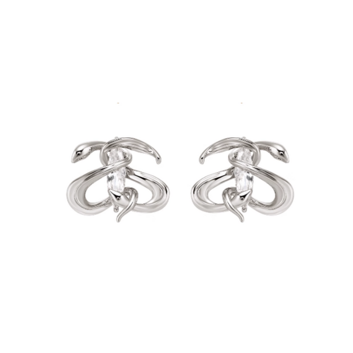 RADFO Diamante Snake Earrings - Pair