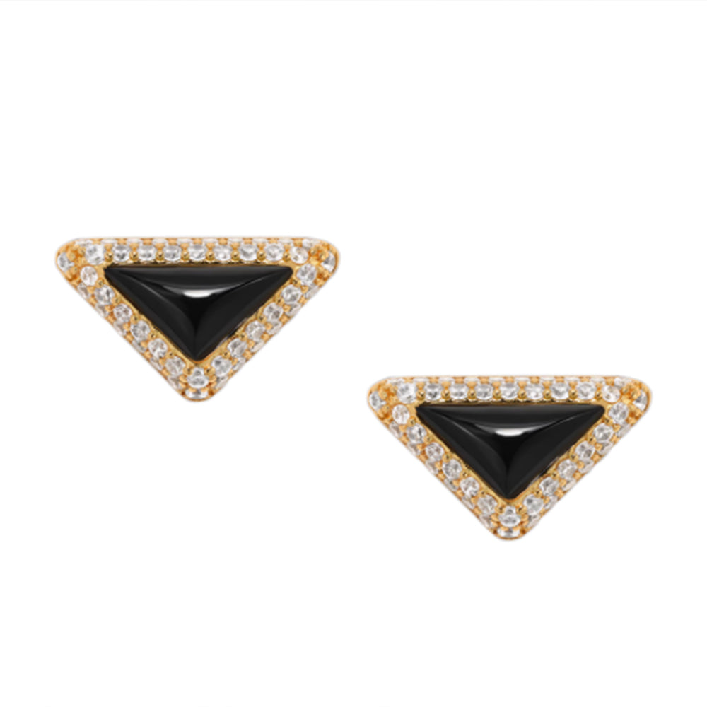RALUE Diamante Triangle Earrings - Pair