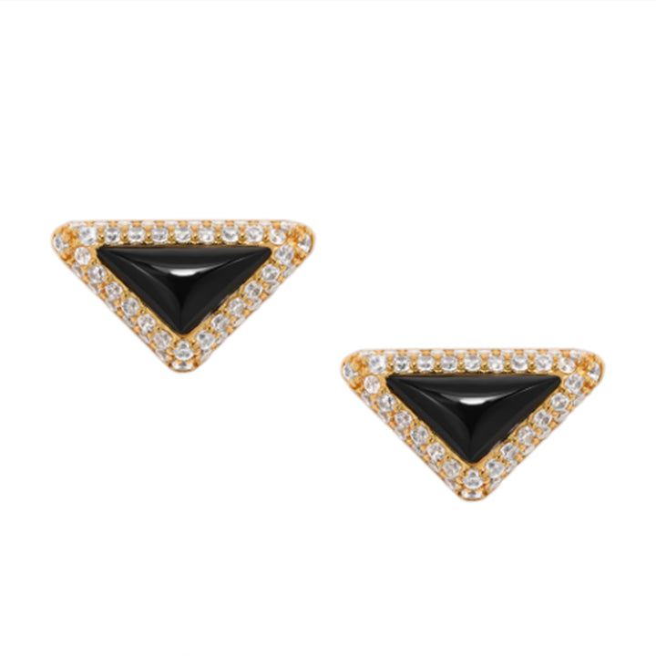 RALUE Diamante Triangle Earrings - Pair