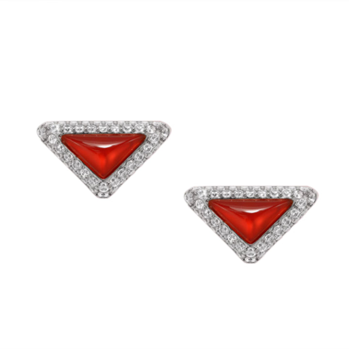 RALUE Diamante Triangle Earrings - Pair