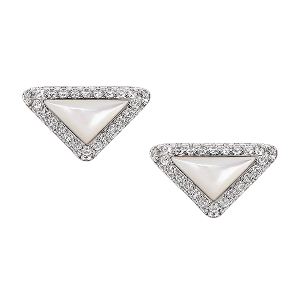 RALUE Diamante Triangle Earrings - Pair