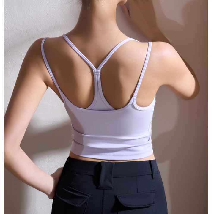 RAOCI Yoga Pilates Backless Fitted Sports Bra