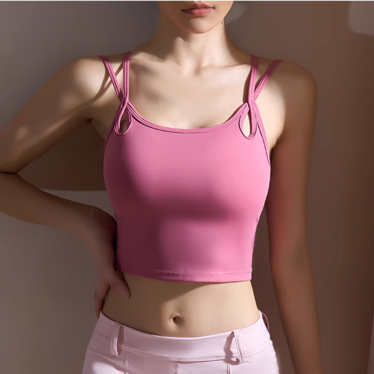 RAOTI Yoga Pilates Cut Out Fitted Sports Bra
