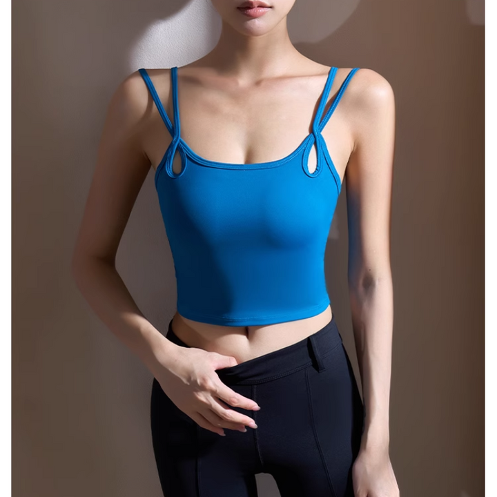 RAOTI Yoga Pilates Cut Out Fitted Sports Bra