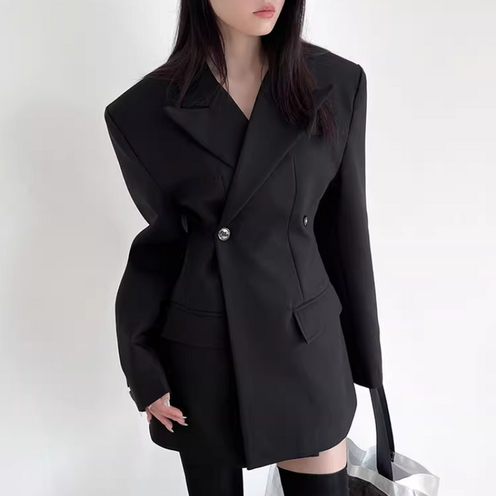 RAVLO Lapel Long Sleeves Blazer