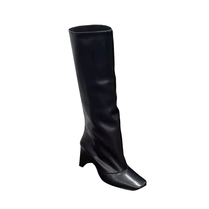 RAYID Leather Knee High Boots