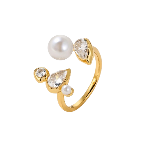 REFAO Diamante And Pearl Opening Ring