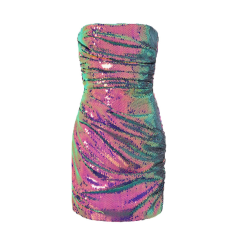 REITO Sequinned Mini Evening Dress Gown