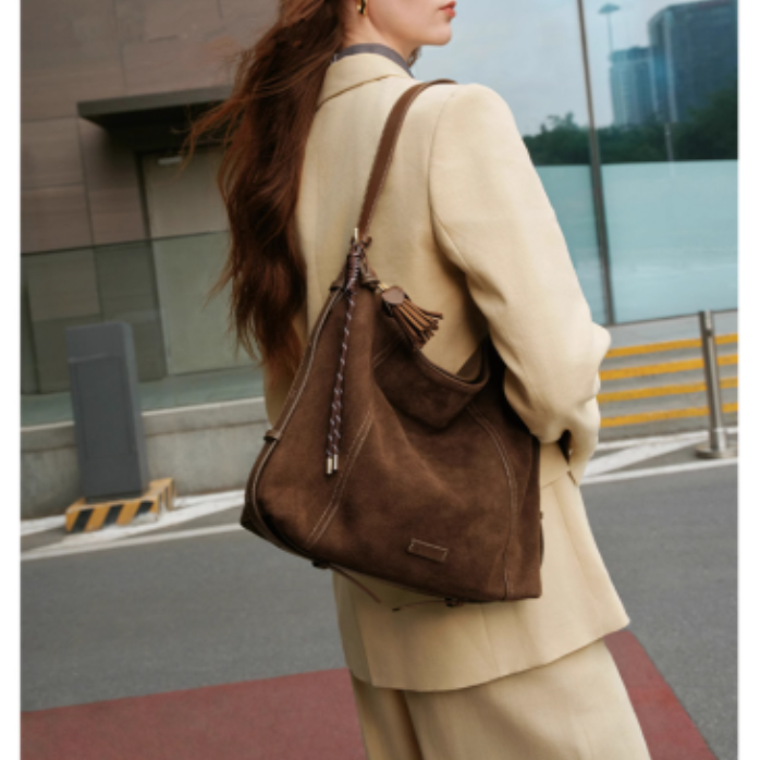 RNLAS Suede Tote Bag