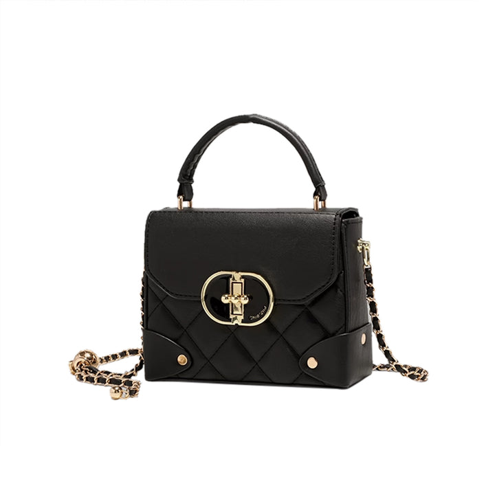 ROCTE Metal Lock Quilted Cross Body Bag