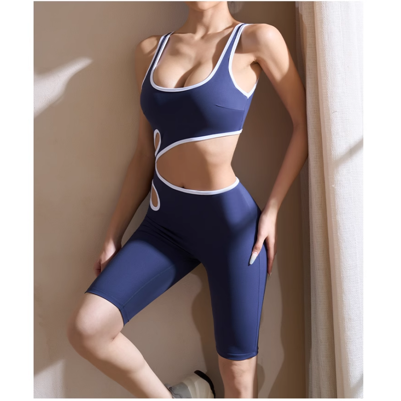 ROCLA Yoga Pilates Cut Out Fitted Bodysuit Activewear