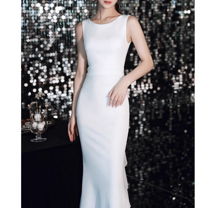 ROFFE Ruffled Hem Evening Dress Gown