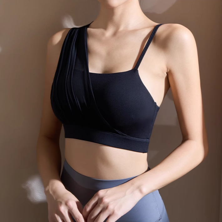 ROLGA Yoga Pilates Mesh Spliced Fitted Sports Bra