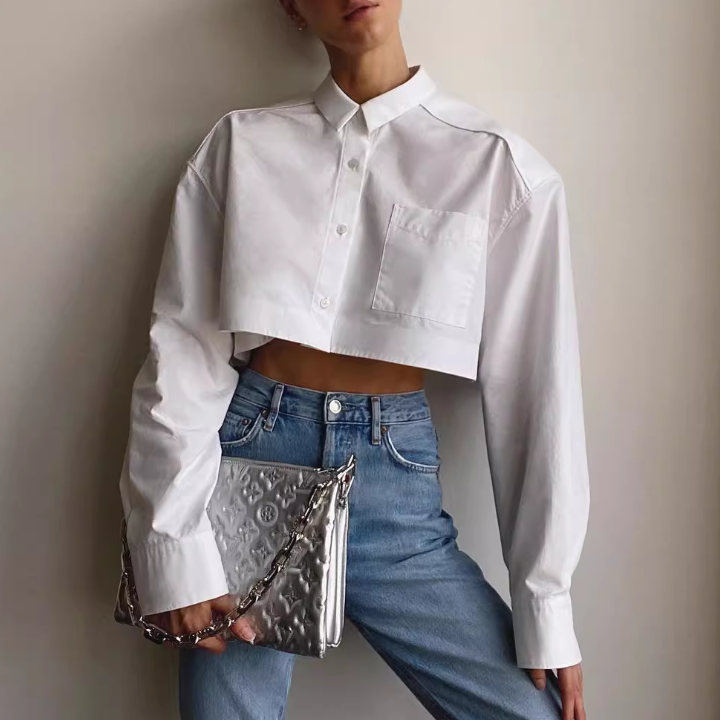 RONVA Cropped Long Sleeves Shirt