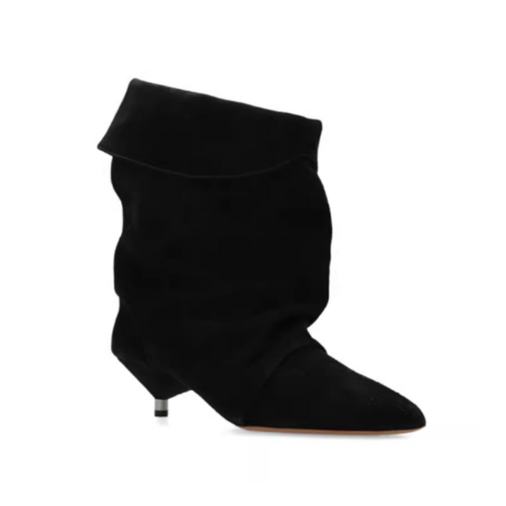ROTEK Kitten Heel Suede Ankle Boots