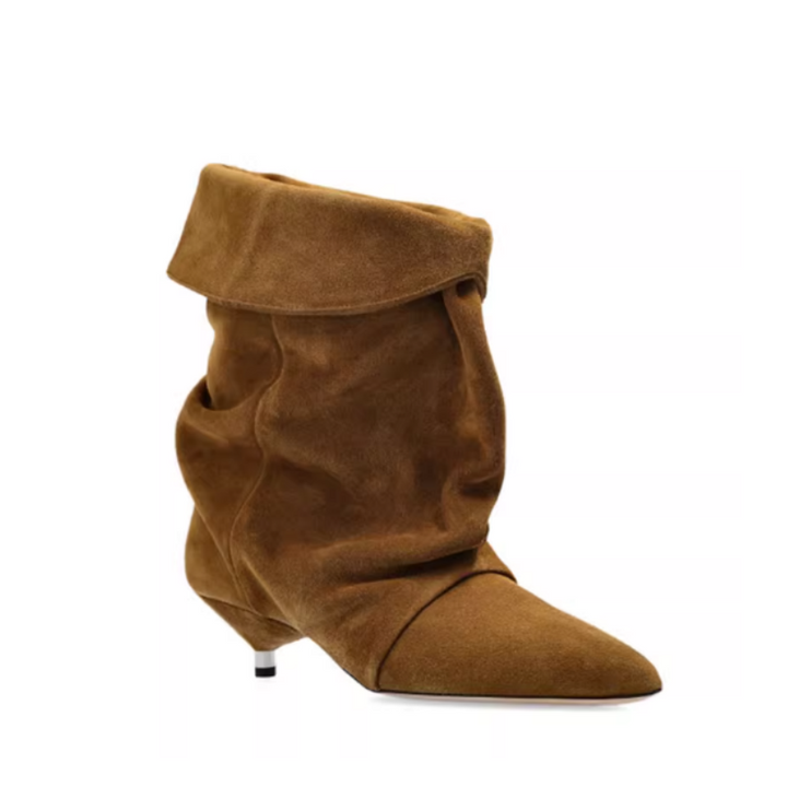 ROTEK Kitten Heel Suede Ankle Boots