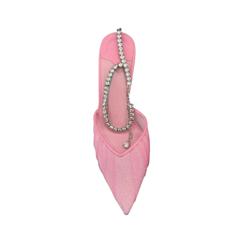 ROTUM Diamante Mesh High Heel Sandals