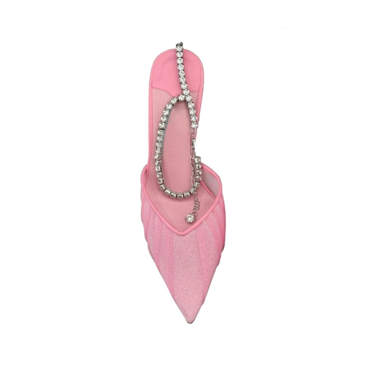 ROTUM Diamante Mesh High Heel Sandals
