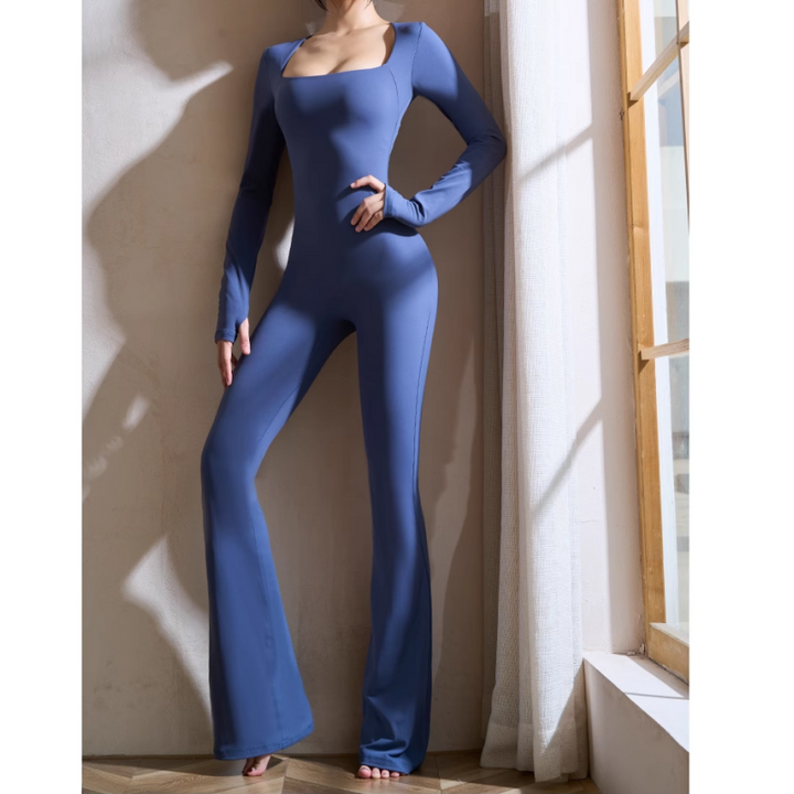 ROVIG Yoga Pilates Long Sleeves Fitted Jumpsuit