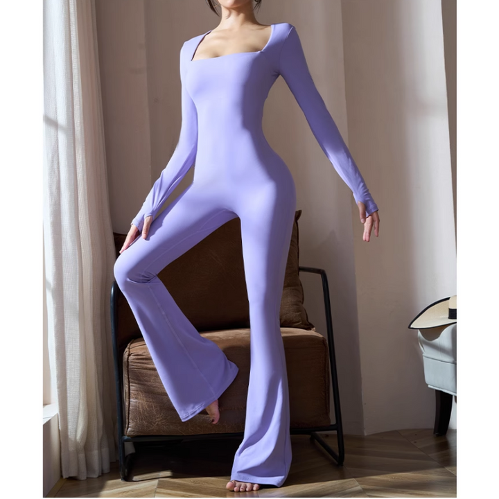 ROVIG Yoga Pilates Long Sleeves Fitted Jumpsuit