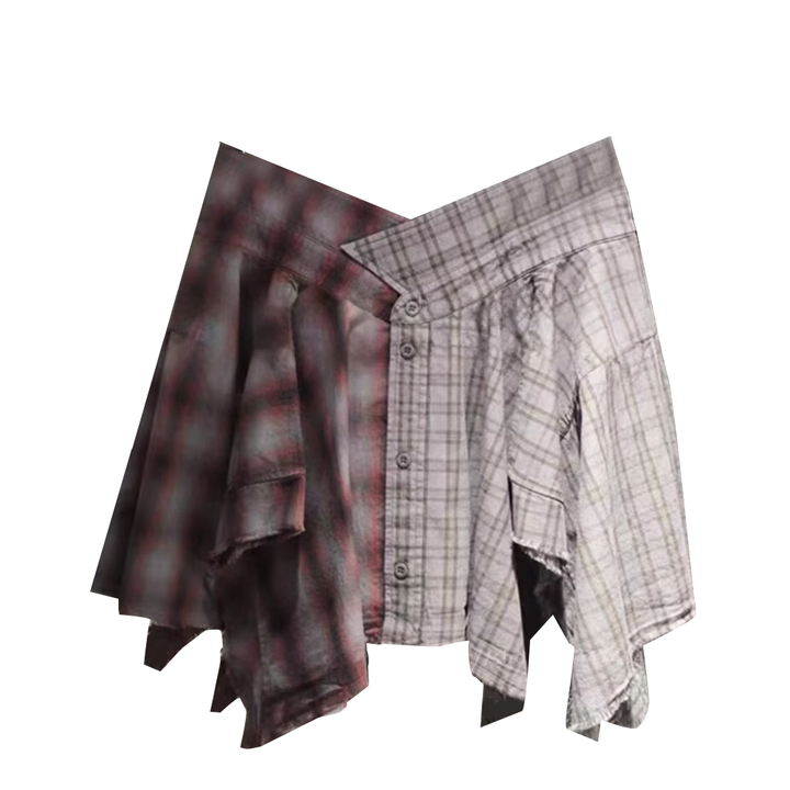 ROVRE Checkered Plaid Mini Skirt