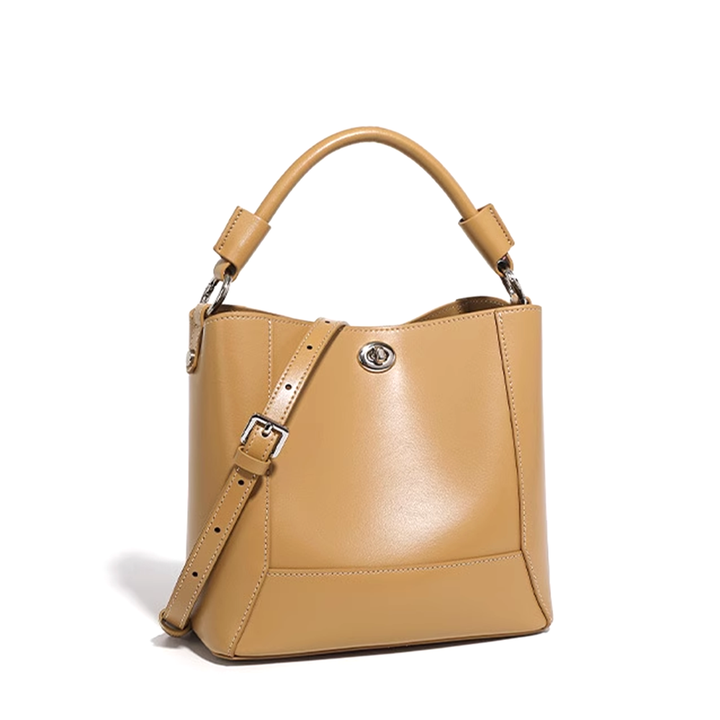 ROVSI Leather Bucket Bag