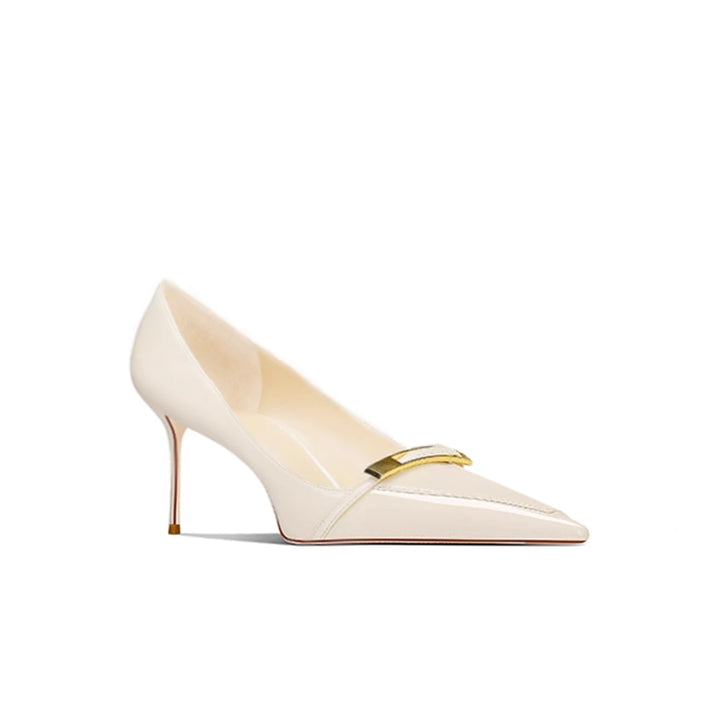 ROVUA Metal Embellished Mid Heel Pumps - 6cm