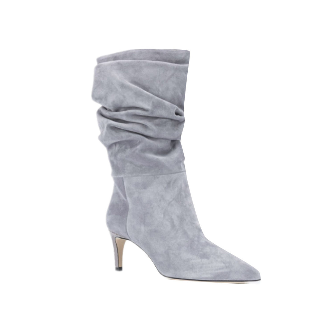 RUEFA Suede Mid Heel Ankle Boots