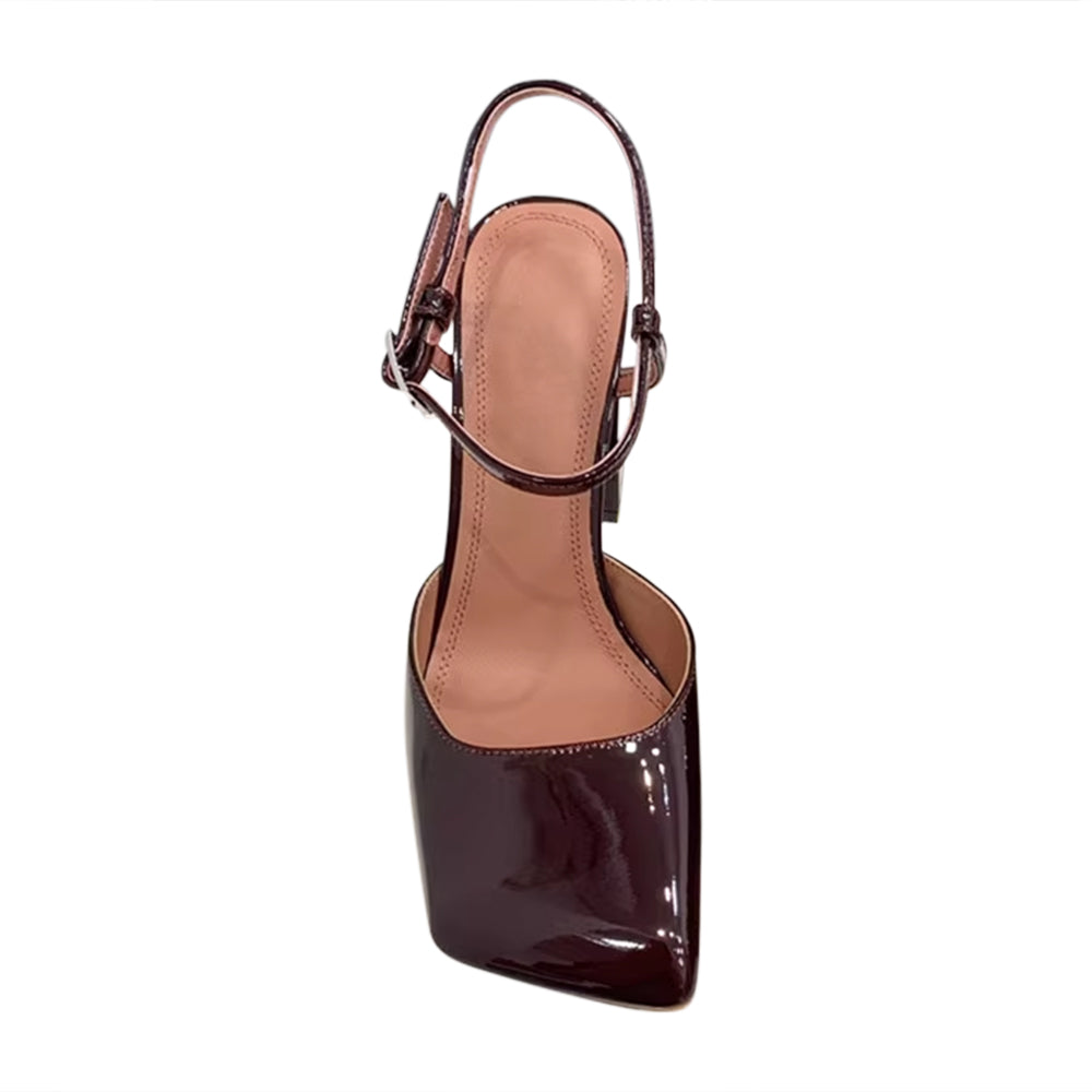 RUVCI Ankle Strap Block Heel Sandals