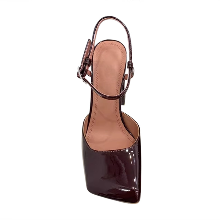 RUVCI Ankle Strap Block Heel Sandals