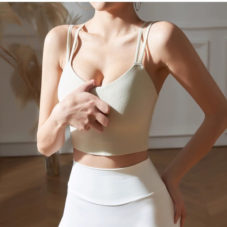 SAHUA Yoga Pilates Back Cross Fitted Sports Bra