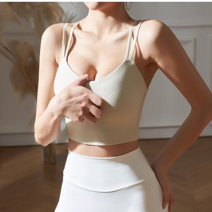 SAHUA Yoga Pilates Back Cross Fitted Sports Bra