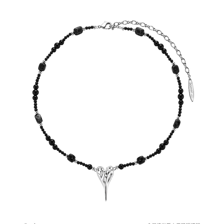 SAVCI Heart Beaded Necklace