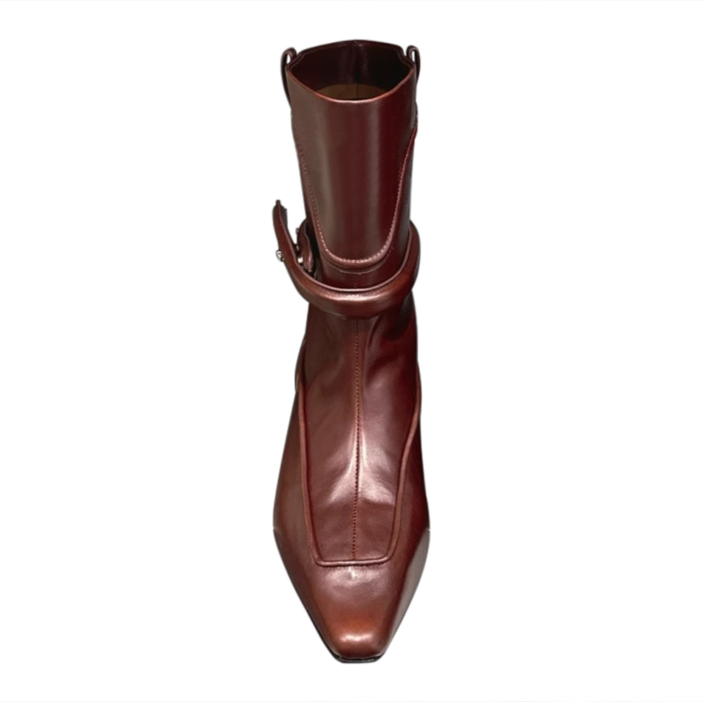 SCEWI Leather Ankle Boots