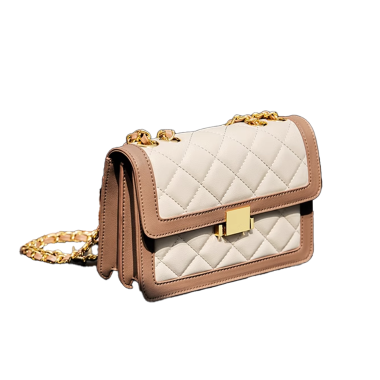 SCIRU Metal Lock Quilted Cross Body Bag