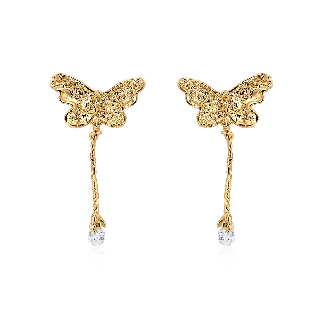 SEIDO Butterfly Long Earrings - Pair