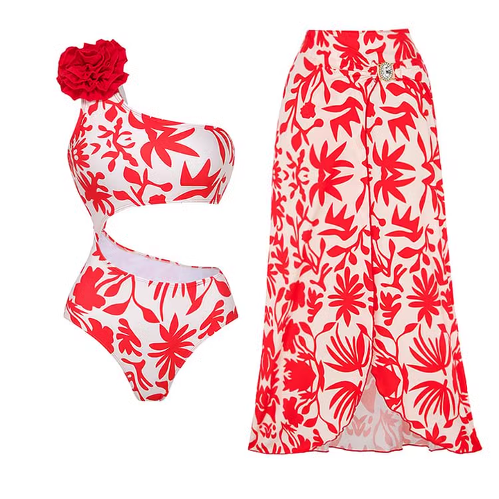 SEKKI Printed Swimwear And Skirt
