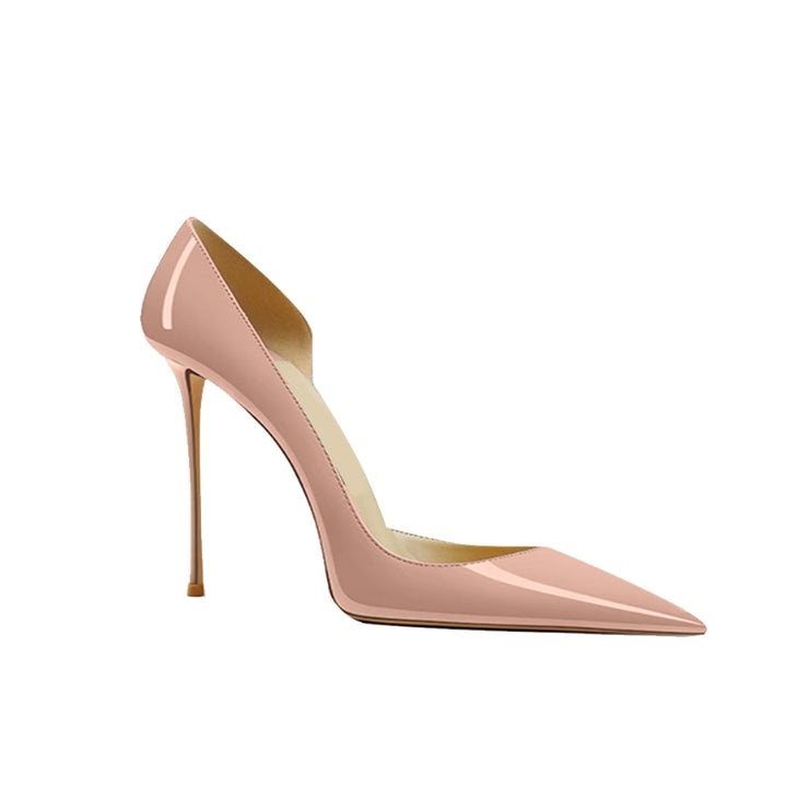 SELIO Patent Leather Mid Heel Pumps - 8cm